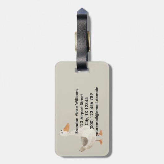 Niedliches Gepäck Gepäckanhänger (Rückseite vertikal)