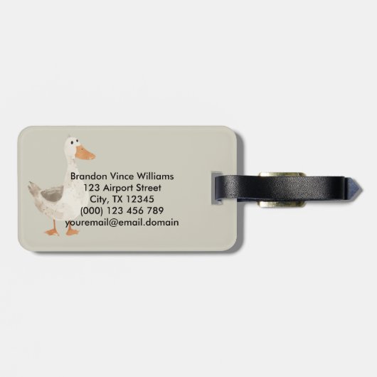 Niedliches Gepäck Gepäckanhänger (Rückseite horizontal)