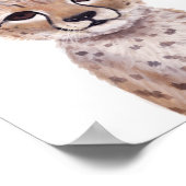 Niedliches Gepard-Kinderposter Poster (Ecke)