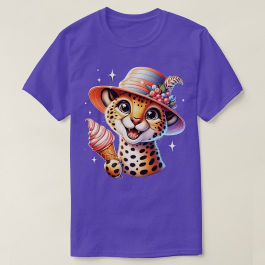 Niedliches Gepard-Leopardeneis T-Shirt (Design vorne)