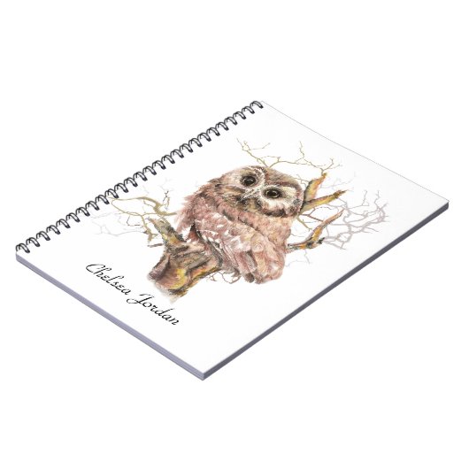 Niedliches gesägtes Wattebausch-Vogel-Individuelle Notizblock (Linke Seite)