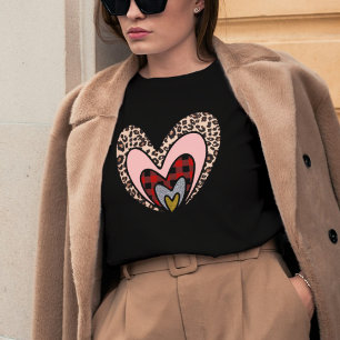 Niedliches Geschenk des modernen Roten Herzens T-Shirt