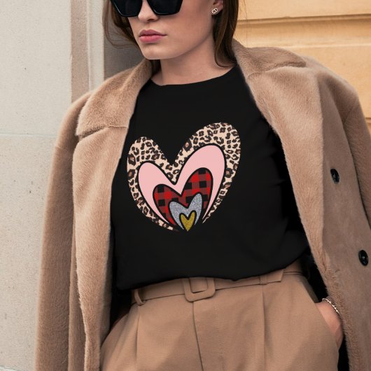 Niedliches Geschenk des modernen Roten Herzens T-Shirt