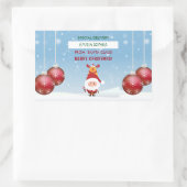 Niedliches Geschenk des Weihnachtsmanns für Kinder Rechteckiger Aufkleber (Tasche)