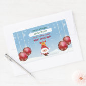Niedliches Geschenk des Weihnachtsmanns für Kinder Rechteckiger Aufkleber (Umschlag)