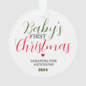 Niedliches Geschenk für das Baby Ornament (Rückseite)