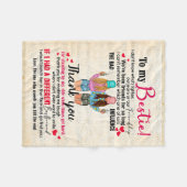 Niedliches Geschenk für den besten Freund, Abendge Fleecedecke (Vorderseite (Horizontal))