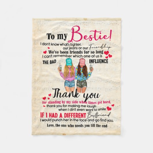 Niedliches Geschenk für den besten Freund, Abendge Fleecedecke (Vorderseite)