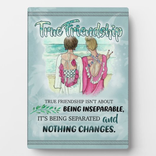 Niedliches Geschenk für den besten Freund, Abendge Fotoplatte (Vorderseite)