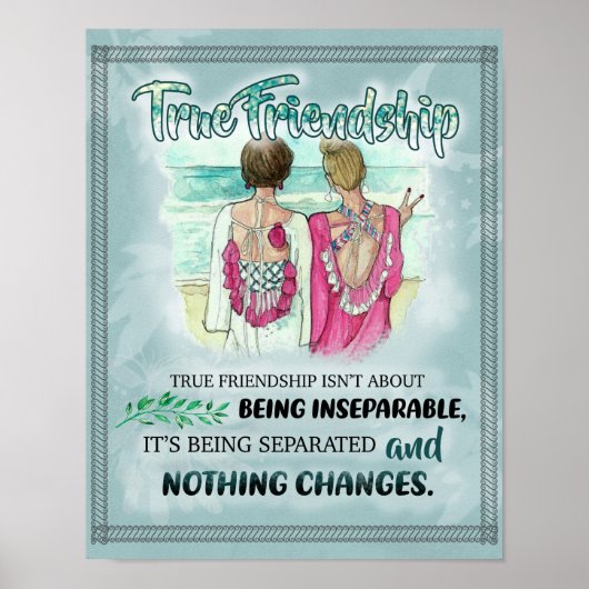 Niedliches Geschenk für den besten Freund, Abendge Poster (Vorne)