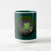 Niedliches Geschenk für den Froschfrosch Zweifarbige Tasse (Mittel)