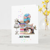 Niedliches Geschenk für den Kleidermacher, Nahkamp Karte (Gelbe Blume)