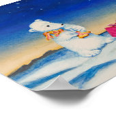 Niedliches Geschenk für einen Eisbären Poster (Ecke)