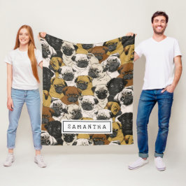 Niedliches Geschenk für Hunde Lover Hunde Mama/Vat Fleecedecke