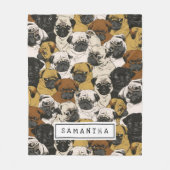 Niedliches Geschenk für Hunde Lover Hunde Mama/Vat Fleecedecke (Vorderseite)