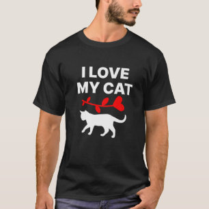 Niedliches Geschenk für Katzen Liebhaber Ich Liebe T-Shirt
