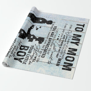 Niedliches Geschenk für Mama, Son to My Mama Lette Geschenkpapier