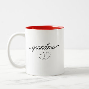 Niedliches Geschenk für Oma Zweifarbige Tasse