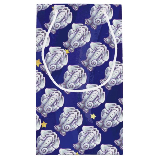 Niedliches Geschenk für weiße Elefanten Kleine Geschenktüte (Rückseite)