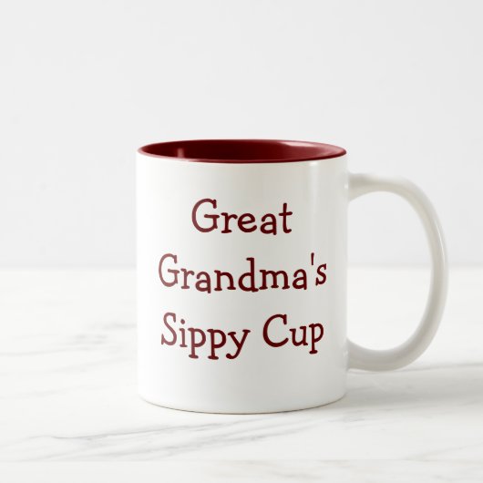 Niedliches Geschenk! Große Oma-Schlampe Zweifarbige Tasse (Rechts)