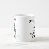 Niedliches Geschenk, kleiner Pinguin mit Herz, eig Kaffeetasse (Mittel)