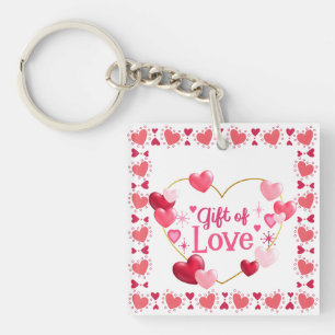 Niedliches Geschenk von Liebe rosa Herz Valentine Schlüsselanhänger