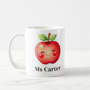 Niedliches Geschenk von Red Apple Face Personalisi Kaffeetasse