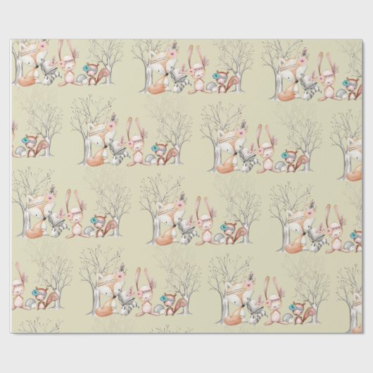 Niedliches Geschenkpapier (Flach)