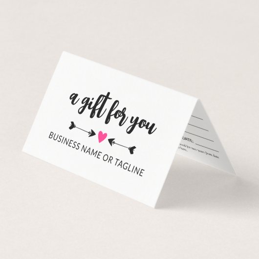 Niedliches Geschenkzertifikat "Black Arrows Hot Pi (Vorderseite)