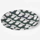 Niedliches Geschlecht Aufdeckung von Baby Paper-Te Pappteller (Schrägansicht)