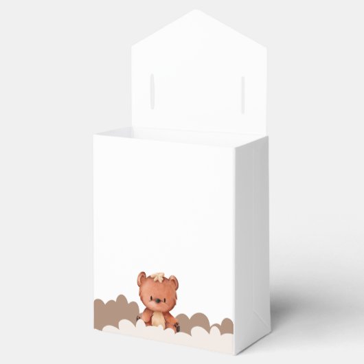 Niedliches Geschlecht Neutral Boho Bear Baby Dusch Geschenkschachtel (Geöffnet)