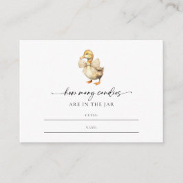 Niedliches Geschlecht Neutral Duck Candies Baby Sh Begleitkarte