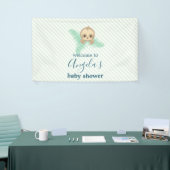 Niedliches Geschlecht Neutral Green Baby Sloth Bab Banner (Messeveranstaltung)