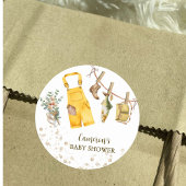 Niedliches Geschlecht Neutral Little Fisherman Bab Runder Aufkleber