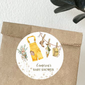 Niedliches Geschlecht Neutral Little Fisherman Bab Runder Aufkleber