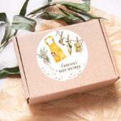 Niedliches Geschlecht Neutral Little Fisherman Bab Runder Aufkleber