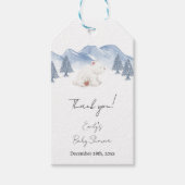 Niedliches Geschlecht neutrale Winterpolarbärendus Geschenkanhänger (Vorderseite)