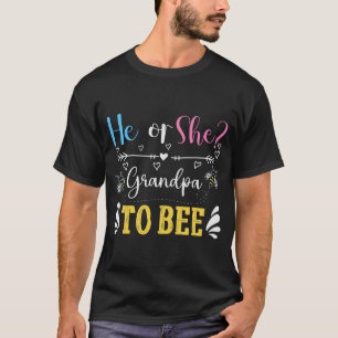 Niedliches Geschlecht offenbart Opa-Bienenwort-Kun T-Shirt