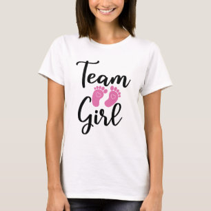 +Niedliches Geschlecht offenbart Teamgirl T-Shirt
