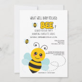 Niedliches Geschlecht zeigt auf, was Babydusche se Einladung (Vorderseite)