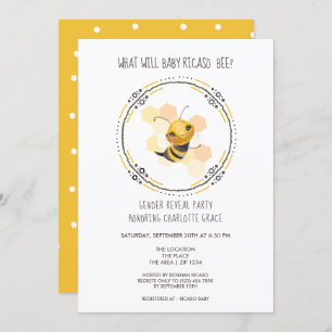 Niedliches Geschlecht zeigt auf, was Babydusche se Einladung