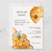 Niedliches Geschlecht zeigt auf, was Babydusche se Einladung (Vorderseite)