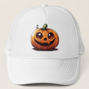 Niedliches, geschnitztes Halloween-Kürbis-Cartoon- Truckerkappe