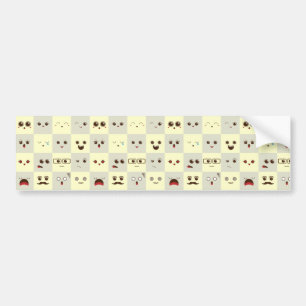 Niedliches Gesicht Autoaufkleber