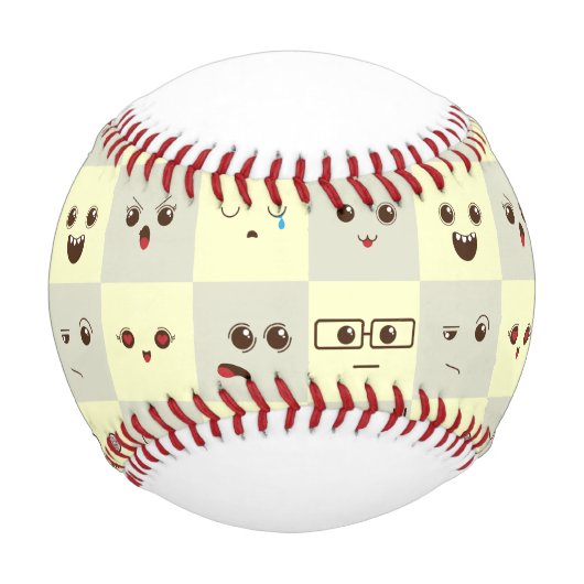 Niedliches Gesicht Baseball (Vorderseite)