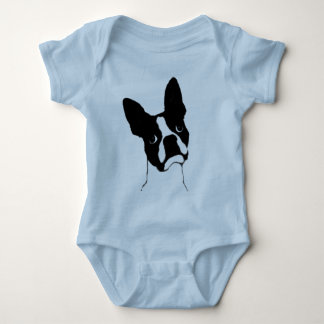 Niedliches Gesicht Boston-Terriers Baby Strampler