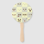 Niedliches Gesicht Fächer (Rückseite)