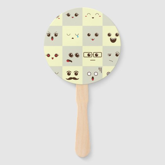 Niedliches Gesicht Fächer (Vorderseite)