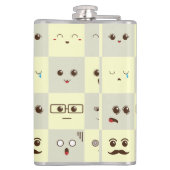 Niedliches Gesicht Flachmann (Rückseite)