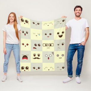 Niedliches Gesicht Fleecedecke
